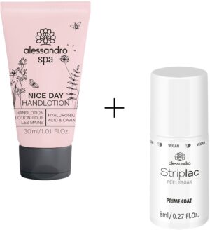 alessandro international Nagellack-Set »Striplack Prime Coat + Nice Day Handlotion 30 ml Sonderedition«