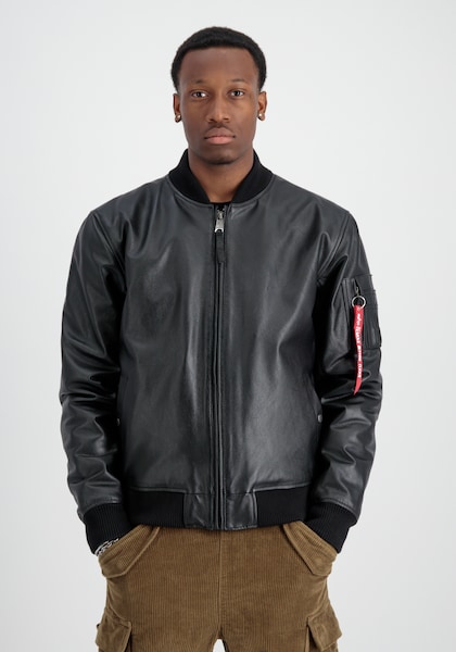 Alpha Industries Lederjacke »Alpha Industries Men - Leather & Faux Jackets MA-1 Leather LF«