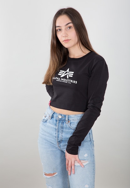 Alpha Industries Longsleeve »Alpha Industries Women - Longsleeves Basic Cropped LS Wmn«