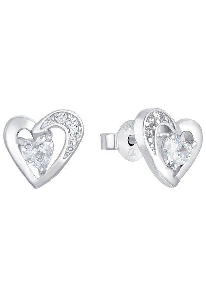 Amor Paar Ohrstecker »Silver Hearts