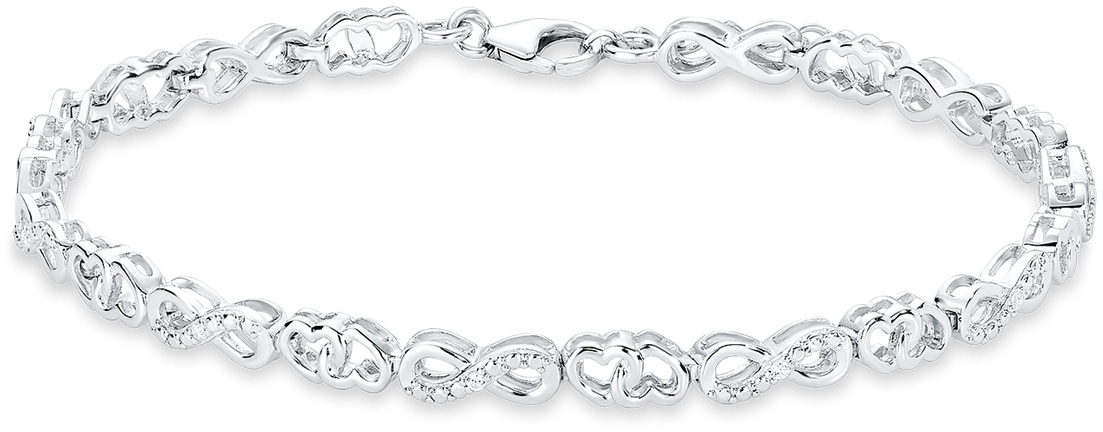 Amor Silberarmband »Schmuck Geschenk Armkette Herz