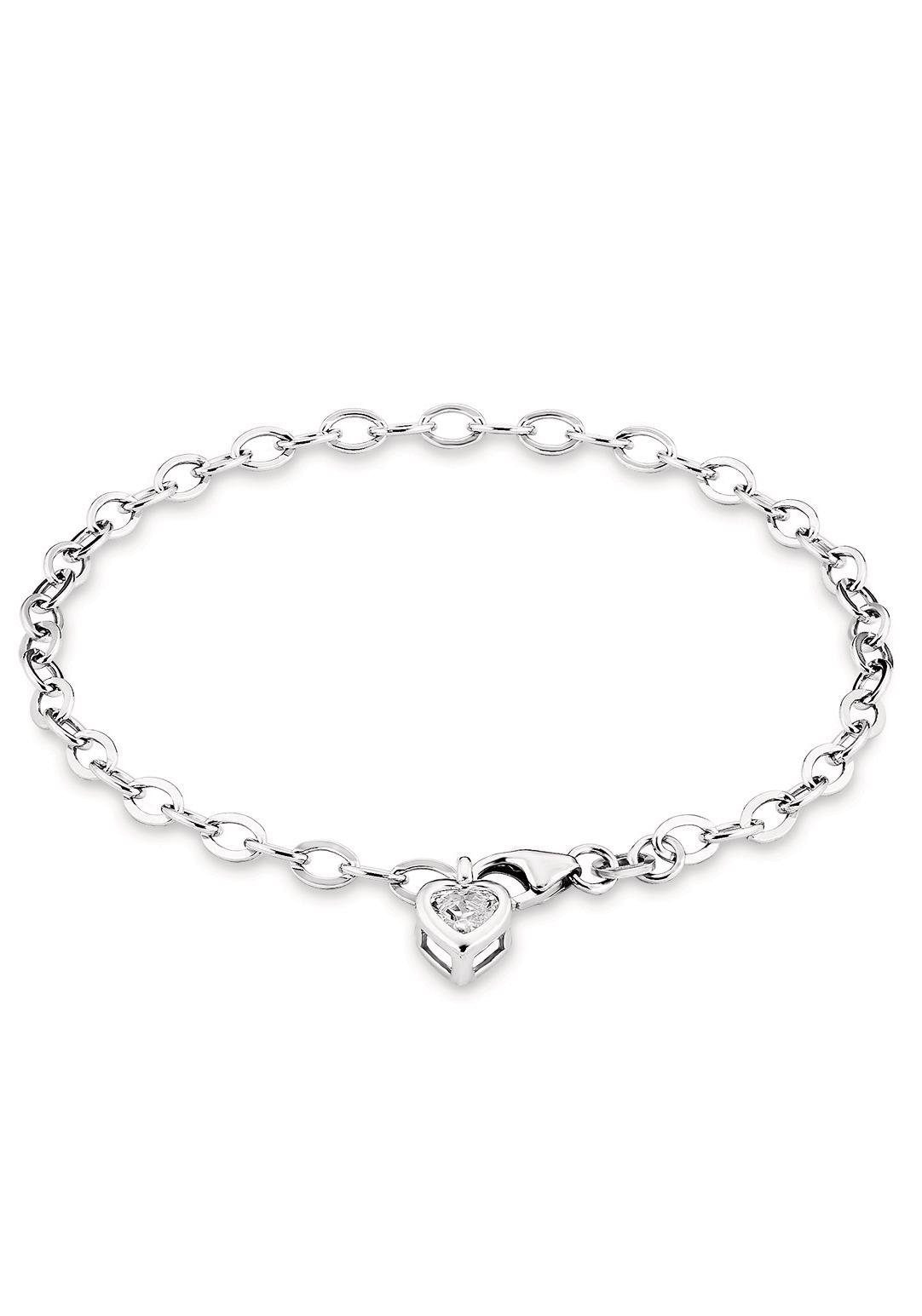 Amor Silberarmband »Schmuck Geschenk Armkette Herz LIEBE«