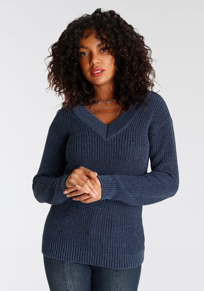 Arizona Strickpullover »in Washed-Optik«