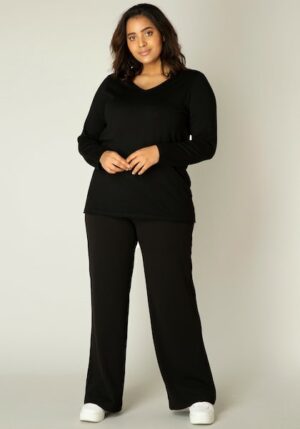 Base Level Curvy V-Ausschnitt-Pullover »Anine«