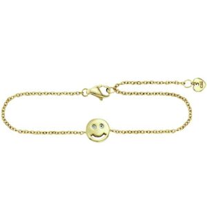 CAÏ Armband »925/- Sterling Silber vergoldet Zirkonia Emoji«