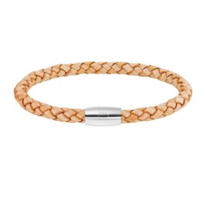 CAÏ Armband »Edelstahl Leder natur 20cm«