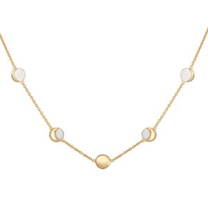 CAÏ Collierkettchen »925/- Sterling Silber bicolor Mondzyklus Luna«