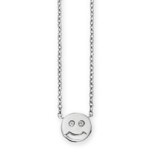 CAÏ Collierkettchen »925/- Sterling Silber rhodiniert Zirkonia Emoji«