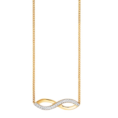 CAÏ Collierkettchen »925/-Sterling Silber vergoldet Topas Infinity«