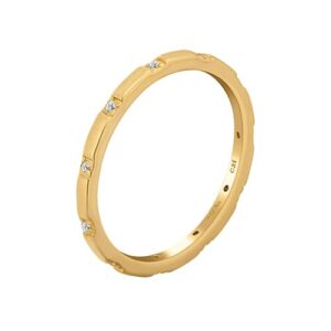 CAÏ Fingerring »925 Silber vergoldet mit Zirkonia Stacking«