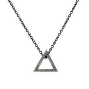 CAÏ Kette mit Anhänger »925/- Silber matt oxidiert Dreieck«
