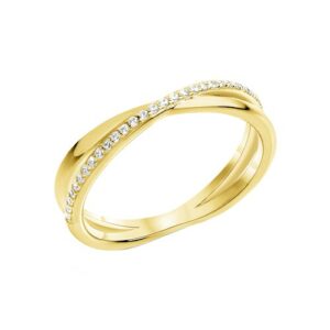 CELESTA Fingerring »925 Silber gelbvergoldet/rhodiniert mit Zirkonia«