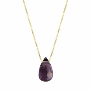 CELESTA Kette mit Anhänger »375 Gelbgold Amethyst«