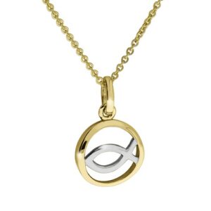 CELESTA Kette mit Anhänger »375/- Gelbgold bicolor Fisch«