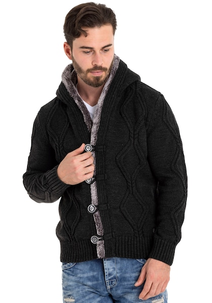 Cipo & Baxx Kapuzenstrickjacke