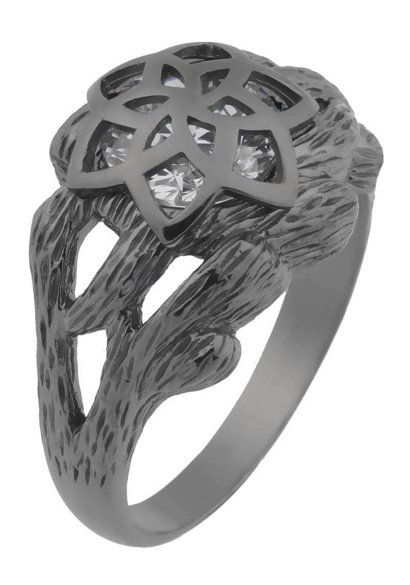 Der Herr der Ringe Fingerring »Dark Years Collection Nenya - Galadriels Ring - schwarz weiß