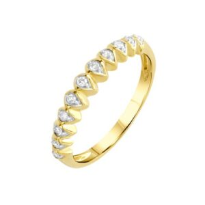 Diamonds by Ellen K. Fingerring »375 Gold gelb zweifarbig Diamant 0