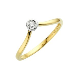 Diamonds by Ellen K. Fingerring »375 Gold zweifarbig Brillant 0