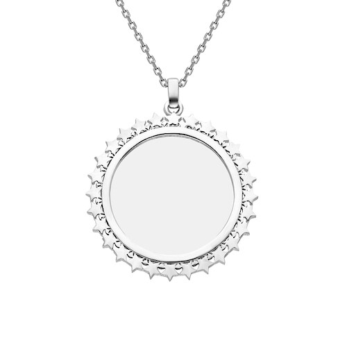 dKeniz Kette mit Anhänger »925/- Sterling Silber rhodiniert Glänzend 44+7cm Zirkonia«