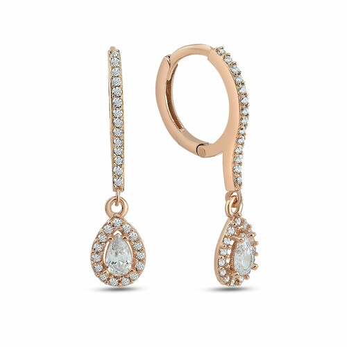 dKeniz Paar Ohrhänger »925/- Sterling Silber rosévergoldet Elegant & Pur Ohrring«