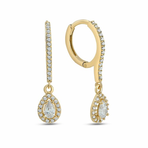 dKeniz Paar Ohrhänger »925/- Sterling Silber vergoldet Elegant & Pur Ohrring«