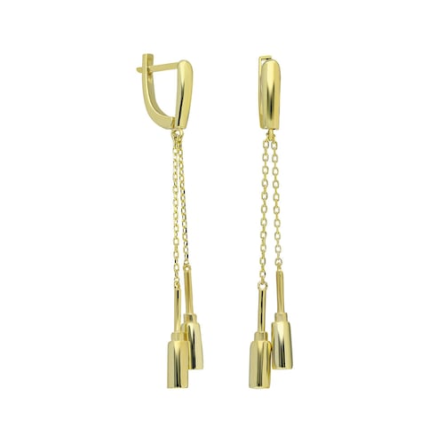 dKeniz Paar Ohrhänger »925/- Sterling Silber vergoldet Glänzend 4