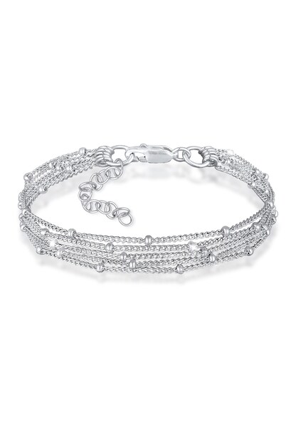 Elli Armband »Basic Kugelkette Layer Look Trend 925er Silber«