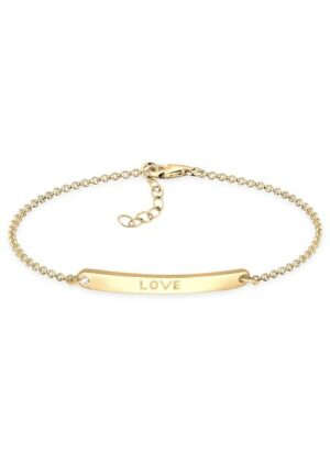 Elli Armband »Love-Schriftzug 925 Sterling Silber«