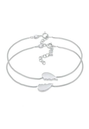 Elli Armband Set »Herz geteilt Friends Love 2er Set 925 Silber«