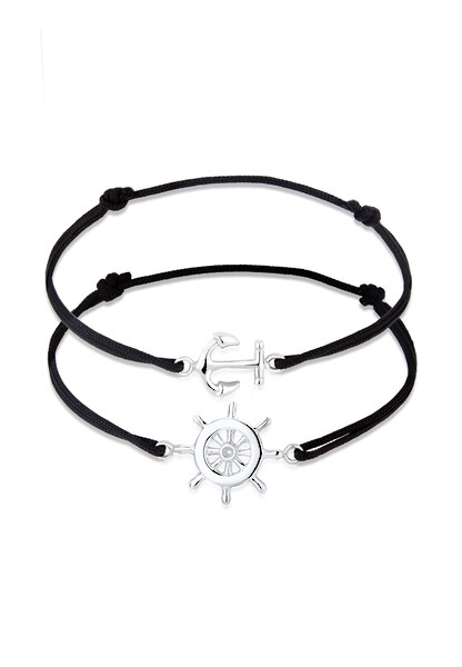 Elli Armband Set »Set Anker Steuerrad Freundschaft 925er Silber«