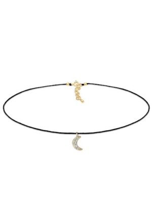 Elli Collier »Choker Halbmond Kristalle Silber«