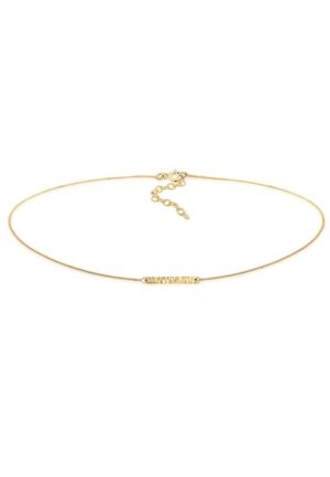 Elli Collier »Choker Platte Gehämmert 925er Silber«