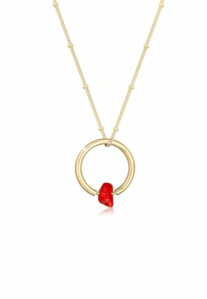 Elli Collierkettchen »Kugelkette Kreis Geo Korallen-Bead 925 Silber«