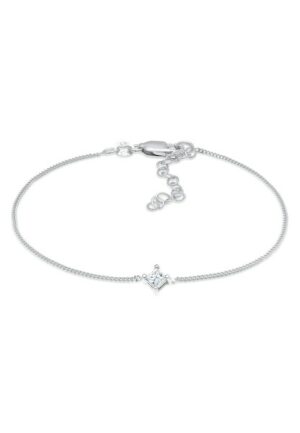 Elli DIAMONDS Armband »Solitär Viereck Diamant (0.1 ct.) 925 Silber«