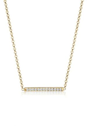 Elli DIAMONDS Collierkettchen »Klassisch Diamanten Reihe (0.065 ct.) 375 Gelbgold«
