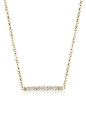 Elli DIAMONDS Collierkettchen »Klassisch Diamanten Reihe (0.065 ct.) 375 Gelbgold«