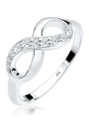Elli DIAMONDS Verlobungsring »Infinity Diamant 0.125 ct. Geschenkidee 925 Silber«