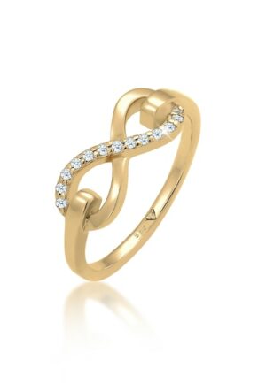 Elli DIAMONDS Verlobungsring »Infinity Symbol Diamant (0.065 ct.) 585 Gelbgold«