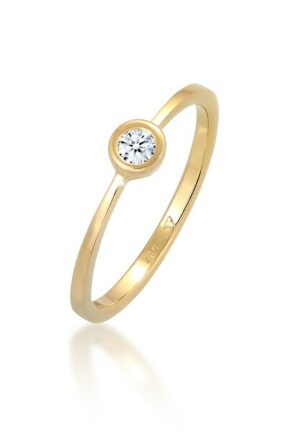 Elli DIAMONDS Verlobungsring »Verlobung Solitär Diamant 0.06 ct. 585 Gelbgold«