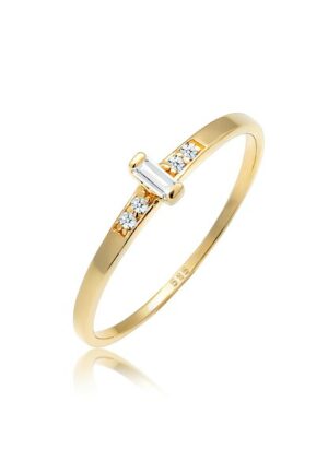 Elli DIAMONDS Verlobungsring »Verlobung Topas Diamant (0.02 ct.) 585 Gelbgold«