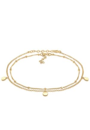 Elli Fußkette »Duo Set Kugelkette Plättchen Sommer 925 Silber«
