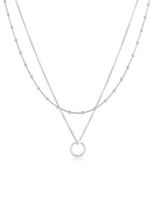 Elli Gliederkette »Layer Kugelkette Kreis Rund 925 Silber«