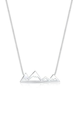 Elli Kette mit Anhänger »Berge Mountain Anhänger Reise Cut-Out 925 Silber«