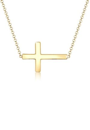 Elli Kette mit Anhänger »Kreuz Faith 925 Sterling Silber Kommunion«