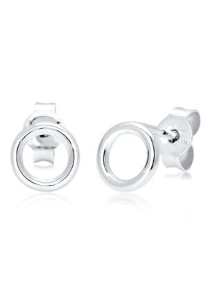 Elli Paar Ohrstecker »Basic Kreis Geo Minimal Filigran 925 Silber«