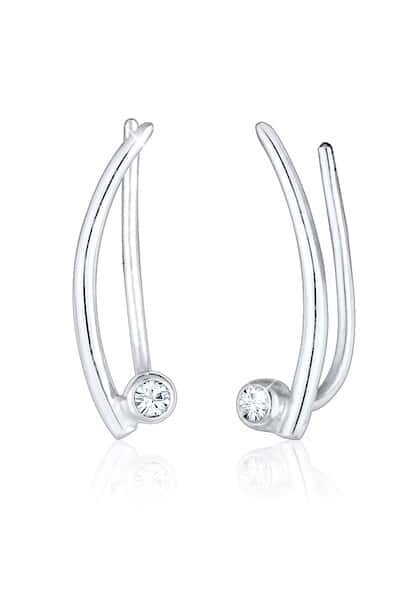 Elli Paar Ohrstecker »Ear Climber Kristalle Trend 925 Silber«