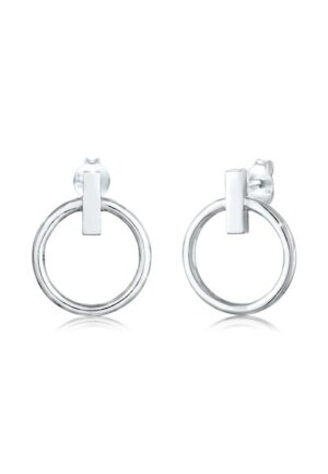 Elli Paar Ohrstecker »Stecker Kreis Rund Geo Trend 925 Sterling Silber«