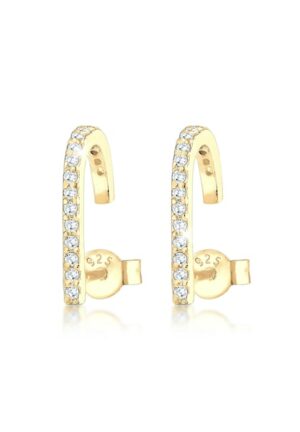 Elli Paar Ohrstecker »Suspender Geo Minimal Zirkonia 925 Sterling Silber«