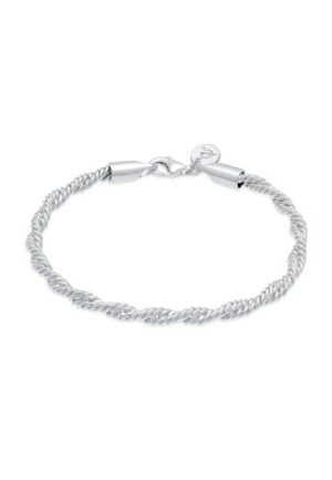 Elli Premium Armband »Kordel Gedreht Elegant Basic 925 Silber«