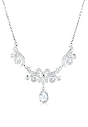 Elli Premium Collierkettchen »Collier Statementkette Zirkonia 925 Silber«